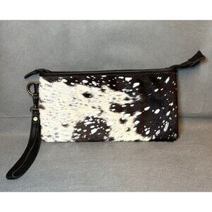 AD American Darling Cowhide Leather Large Wristlet w/Strap Western Clutch/Wallet